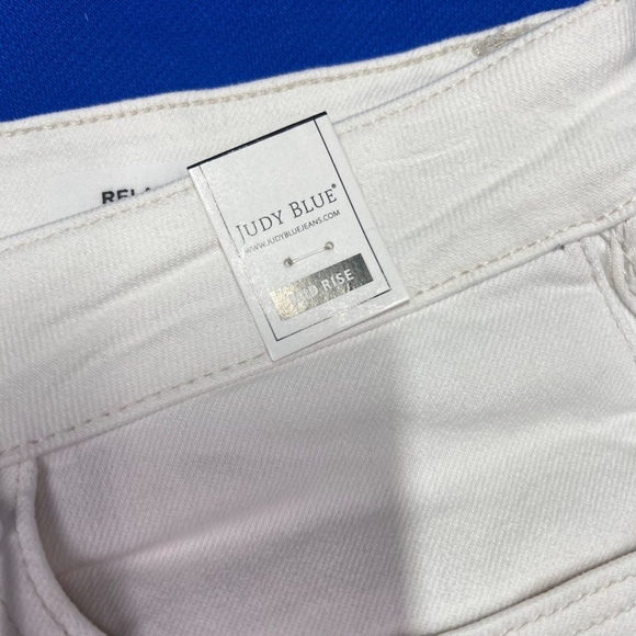 👖NWT🤩 |•JUDY BLUE•| Mid Rise Relaxed Fit Braided Racer Stripe Jeans Size 14W👖 - Picture 7 of 12